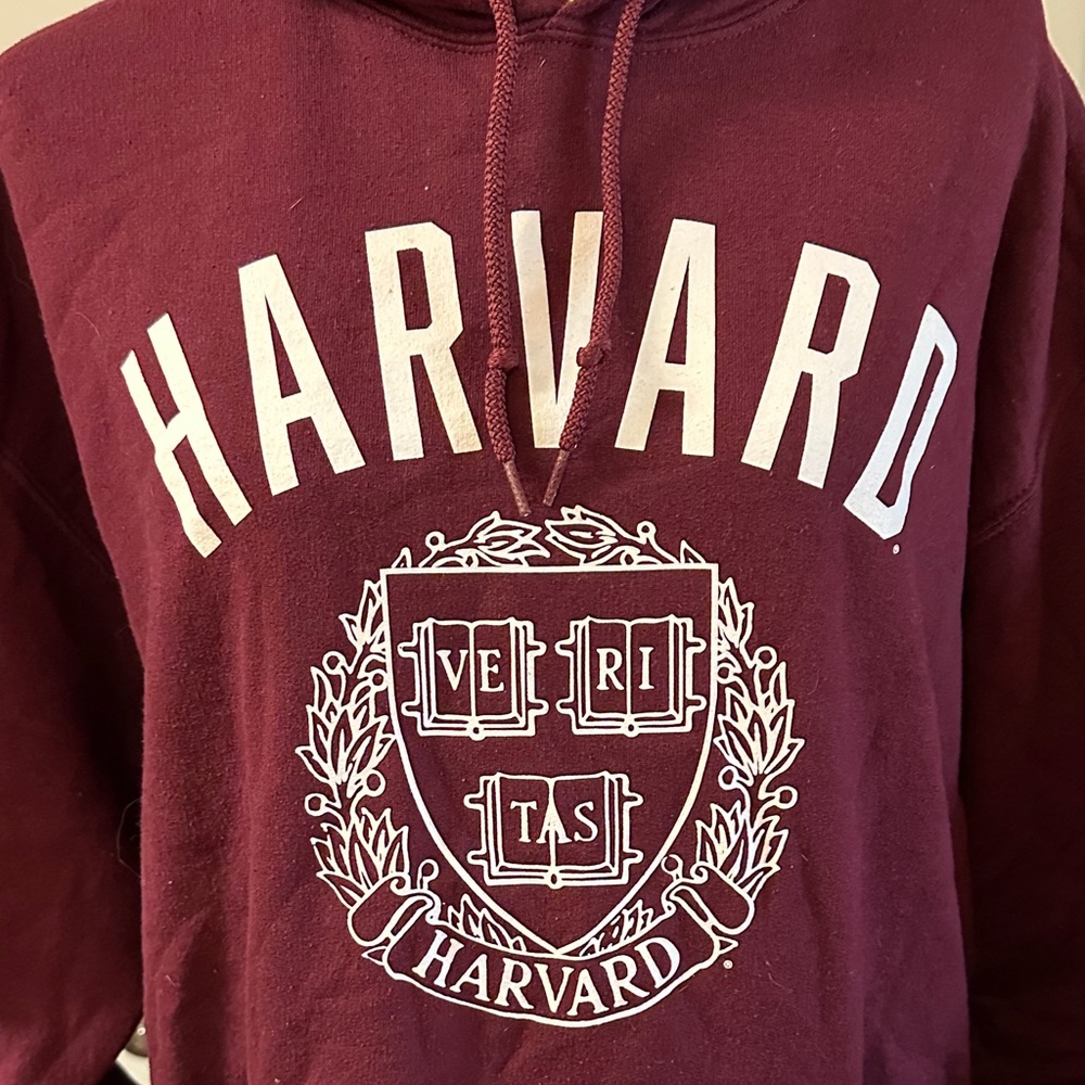 Harvard Burgundy Hoodie Sweatshirt - Picture 2 of 6